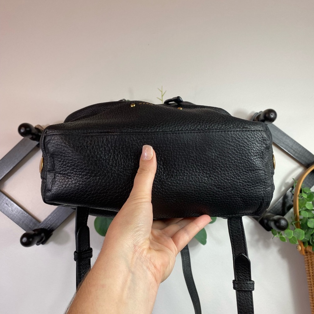 Marc Jacobs Black Leather Drawstring Backpack - Picture 5 of 12